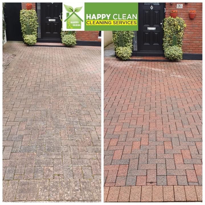 Driveway Cleaning with Power Wash